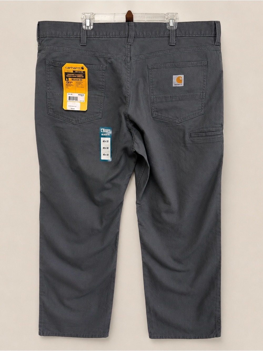 NWT Carhartt Rugged Flex Relaxed Fit Work Pants Mens 40x32 “Gravel” BN2517-M